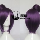 Naruto Konan dark purple ponytail Cosplay wig+free shipping+Free Wig Cap