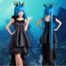 Vocaloid Hatsune Miku Deep-Sea Girl  long black anime cosplay costume skirt dress