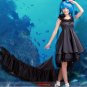 Vocaloid Hatsune Miku Deep-Sea Girl  long black anime cosplay costume skirt dress