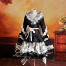 Halloween Lolita Maid Woman black and white Cosplay dress