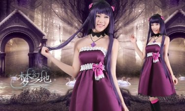 Oreimo Kuroneko Gokou Ruri purple anime cosplay costume dress