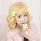 HanaSaku Iroha Ohana Matsumae Blonde Flax Brown Cosplay Costume Wig