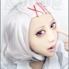 Tokyo Ghoul Suzuya Juzo + hairpin silver white Cosplay wig + free shipping+ Free Wig Cap