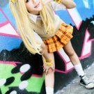 The Idolmaster Cinderella Girls Rika Jyougasaki light golden Cosplay wig + free shipping+Wig Cap