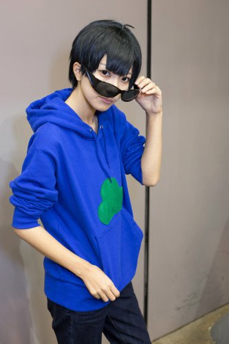 Osomatsu-kun Karamatsu Matsuno short black anime cosplay wig+free shipping