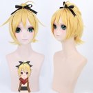 Re:ZERO -Starting Life in Another World- Felt golden 60cm cos wig+free shipping+Free Wig Cap