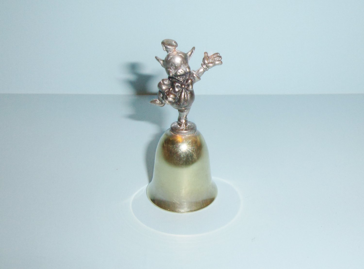 Disney Three Little Pigs Bell NE New England Collectors Society By Reed and Barton Pewter