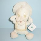 1990s Disney Vanilla Plush Donald Duck Wearing Western Gold Miner or Pioneer Clothing 8 Inches