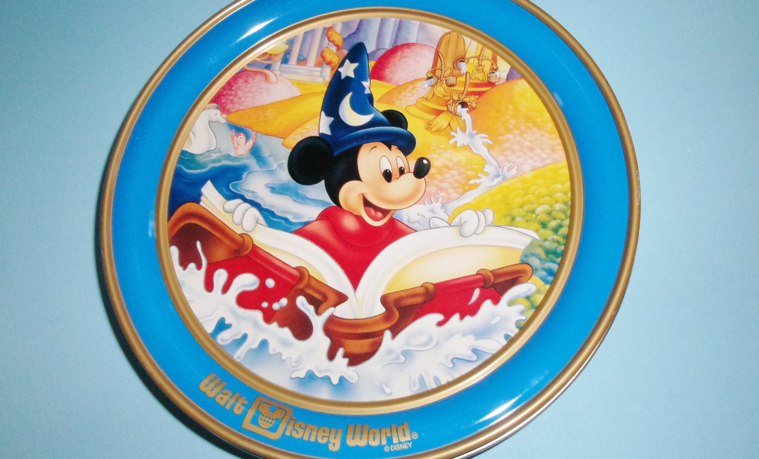 Walt Disney World Tin Mickey Mouse As Sorcerer's Apprentice 1990s Chocolates Tin
