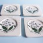 Gien Muguet Lily Of The Valley Dessert Plates 5.75 Inches Square Set Of 11 Plates From France