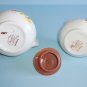 Stangl Provincial Sugar Bowl and Creamer Yellow and Brown Flower Design Vintage 1970s USA
