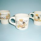 McCoy Happy Times 3 Coffee or Tea Mugs Two Are Stacking Mugs Made In USA