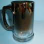 Epcot Glass Beer Stein Mug Smoky Metallic Mirror Glass Mug 5.5 Inches Walt Disney World
