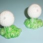 Golf Balls On Tees Salt And Pepper Shakers Set By Adriane Of Japan Vintage Ceramic Shakers
