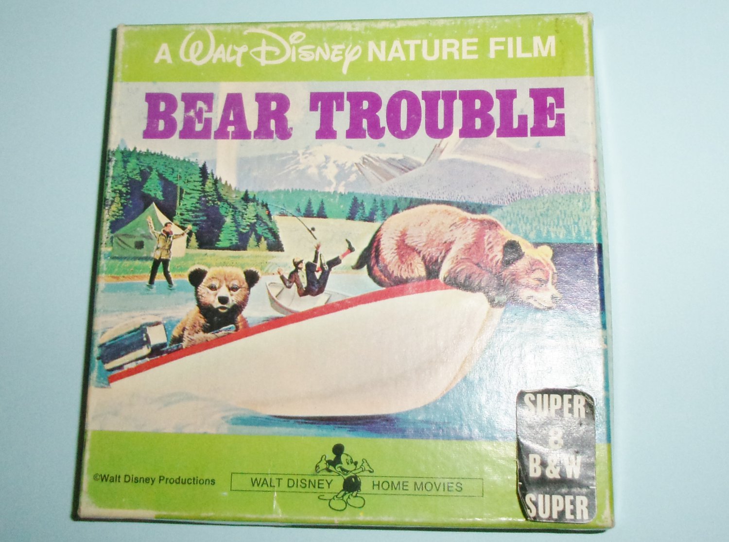 Super 8 Mm Disney Bear Trouble Nature Film In Box Black And White Home 