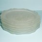 Jeannette Iris And Herringbone Frosted Glass Luncheon Plates Set Of 6 Vintage Glass Plates