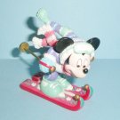 Disney Mickey Mouse Figurine Mickey on Skis Resin Figure by Enesco
