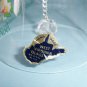 West Virginia Glass Merry Christmas Bell Clear Glass Holiday Bell