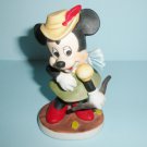 Minnie Mouse Figurine As Robin Hood Archer Bisque Porcelain 1970s WDP