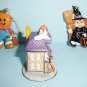 Schmid Halloween Jacko And Friends Ornaments and A Haunted House Deco