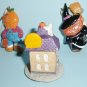 Schmid Halloween Jacko And Friends Ornaments and A Haunted House Deco