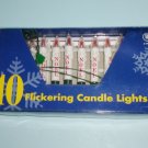 10 Noel Flickering Candle Lights String In Box Vintage DiamondLite 1994