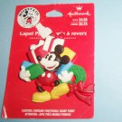 Hallmark Mickey Mouse Christmas Lapel Pin on Card Vintage Item XLP4125