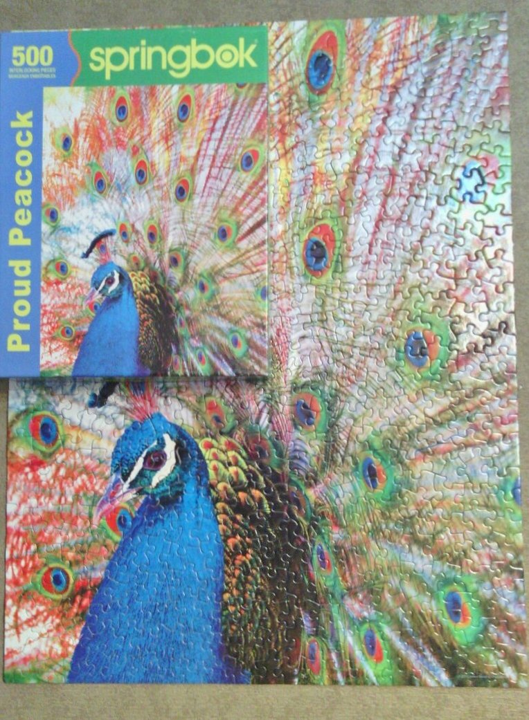 Springbok Proud Peacock Jigsaw Puzzle 500 Pcs 1JIG01472 Allied Products ...