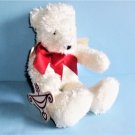 Hallmark Plush Valentines Day Cupid Bear White With Wings and A Red Sash