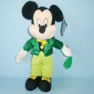 Disney St. Patrick's Day Plush Mickey Mouse 14" By Toy Factory With Tags