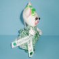 Annalee 2002 Happy St. Patrick's Day Irish Girl Mouse Felt Doll Figure 6 Inches