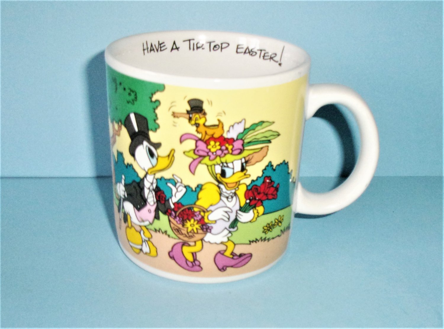 Disney Easter Mug Donald and Daisy Duck Vintage Made in Korea by Applause