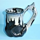 Mythical Mug Tankard Black With Drip Glaze MCC Pottery Mike Cowles Colo Spgs