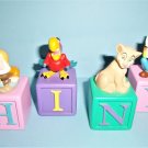 4 Disney Grolier Alphabet Fun Blocks Happy Iago Nala and Goofy
