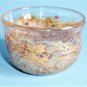 JR Grossman Studio Art Glass Bowl 1998 Signed Brown Gold Swirls Hand Blown