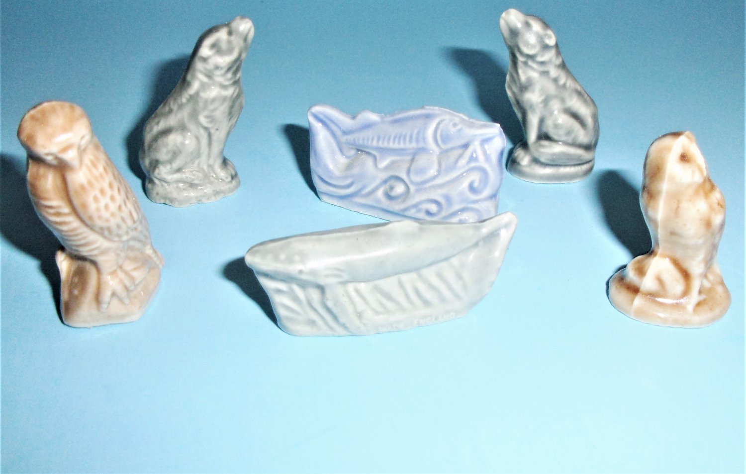 Wade Whimsies Whale Sturgeon Wolf Falcon Owl Red Rose Tea Endangered Series