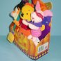 Disney Halloween Plush Pooh Tigger and Piglet Pumpkin Carry-All 1999 Mattel FP