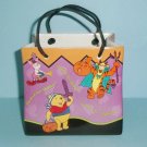 Disney 2000 FTD Pooh Hundred Acre Halloween Ceramic Candy Bag Vase or Planter