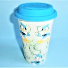 Disney Donald Duck Ceramic Travel Mug by Kcare With Blue Silicon Lid and Sleeve