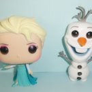 Disney Funko Pop Elsa and Olaf Snowman From Frozen Movie Toy Figures