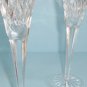 Pair Waterford Lismore Champagne Toasting Flutes Clear Crystal Champagne Glasses