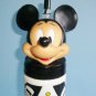 Walt Disney World Mickey Mouse Drink Bottle With Straw and Figural Lid Vintage