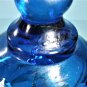 Fenton Indigo Blue Glass Bell Hand Painted With Flowers By Diane Gessel 1990s