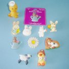 Hallmark Springtime Easter Lapel Pins Lot of 10 W/ Rubber Baby Chick Finger Puppet