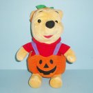 1998 Plush Winnie the Pooh Halloween Friend in Pumpkin Costume Mattel 12"