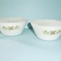 Fire King Meadow Green Pair Handled Soup or Chili Bowls 1970s