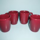 Frankoma Cabernet Glaze Set of 4 Demitasse Coffee Cups 5CC Plainsman Vintage