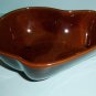 Frankoma 4N Free Form Bowl Footed Dark Brown Solid Glaze Vintage Bowl