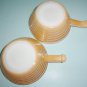 Fire King Copper Tint Pair Of Beehive Soup or Cereal Bowls With Handles