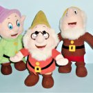 1993 Mattel Disney Snow White and the 7 Dwarfs Plush Dopey Doc and Happy